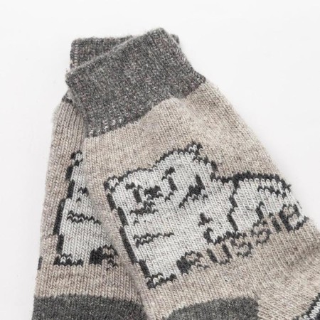 Men's woolen socks "White Bear", linen color, size 25-1