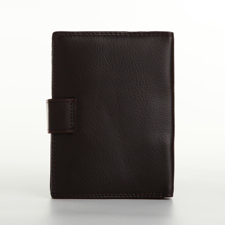 Male purse on magnet 3 in 1, department for auto documents, passports, brown color-1