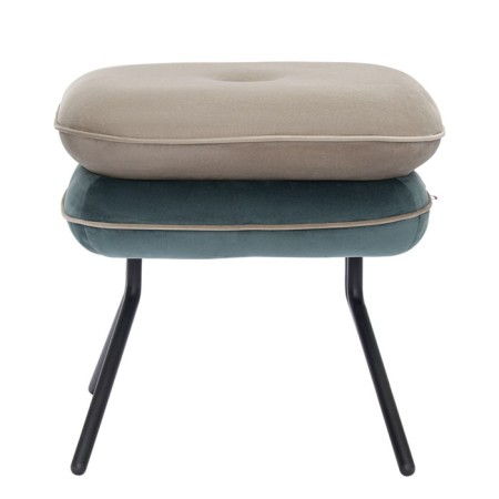 PEA PEA, 497 × 403 × 425 mm, velor, beige color / blue-green-1