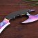 Wooden souvenir "Kerambit knife with fingers protection", color cosmic clouds