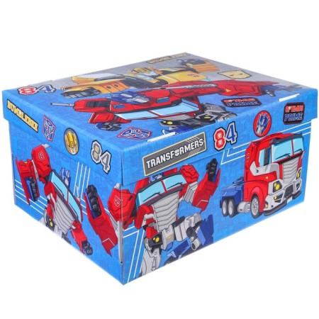 Gift box with a lid, folding, 31x25.5x16 cm, transformers-3