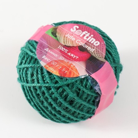 Yarn 100% juts "Softino Jute Colored" 50m ± 2m dark green 50 g