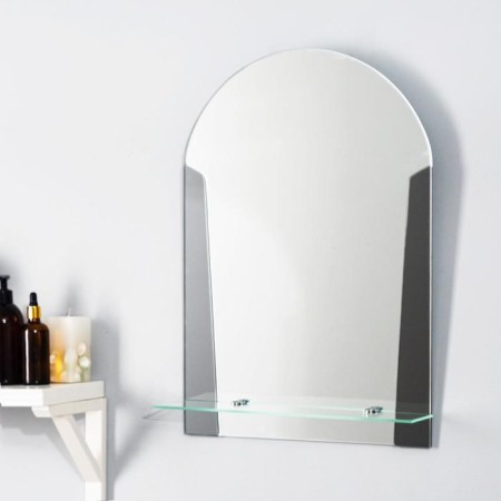 Lyon mirror, wall -mounted, with a shelf, 39x58 cm, between mounts 12.5 cm