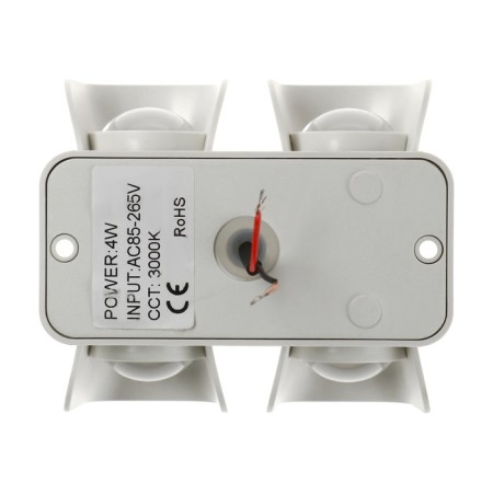 Facade lamp "Elegant", FSD-043, 4 W, 3000K, 2 rays, IP65, 220 V, plastic, white-8