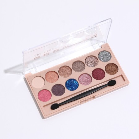 Palette of eyelid shadows with shimmer 12 colors-7