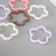 Busina for creativity plastic "Flower" mix 4.2x4.2x0.6 cm
