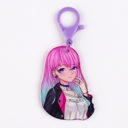ANime Style key keychain, 3.5 x 10 cm-3