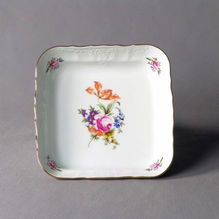 Square BERNADOTTE Square, Decor "Meissen Bouquet", 25 cm