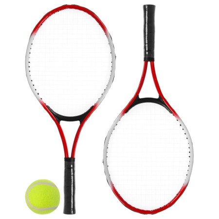 Big tennis rackets, children's, with a ball, set 2 pcs., Red color