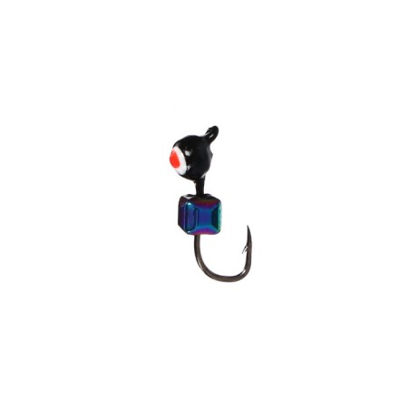 Mormyshka fraction black, red eye + cube Granen chameleon, weight 0.3 g-1