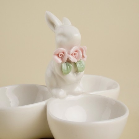 Porcelain Mengoritsa SL Home "Rabbit", 3 cells, 30 ml, 11.5 × 9.5 cm, white color-2