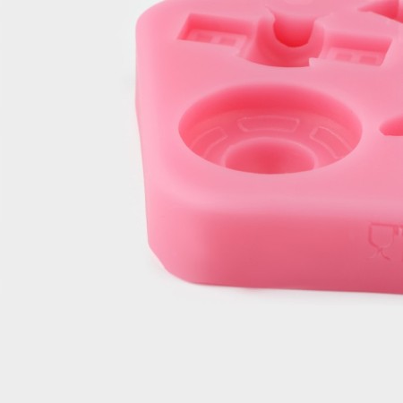 Mold "Cosmos", silicone, 8 × 1.7 cm, pink color-3
