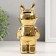 Piggy bank Ceramics "Rabbit" Gold 6x8.5x18 cm