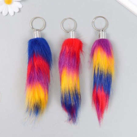 Fluffy on the ring "tail in a strip" h = 15 cm, mix