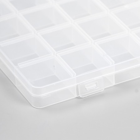 Casket Plastic for trifles "rectangular" 28 departments 21x13x1.8 cm-2