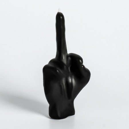 Figure candle "Hand-Facing Hand", 10x4 cm, black-5
