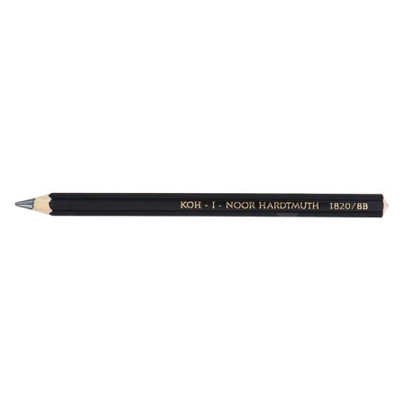Pencil thickened blackographic 5.6 mm, Koh-I-Noor Jumbo Black Star 1820 8b, l = 175 mm-1