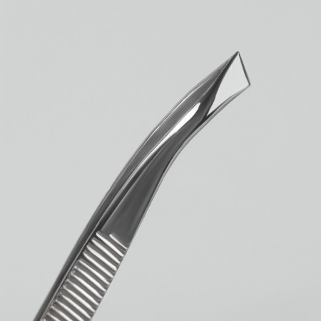 Pinzet "Premium" beveled, wide, 8.5 × 0.8 cm, on the blister, silver color-4