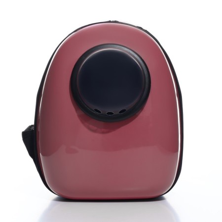 A backpack for carrying animals with a viewing window, 32 x 25 x 42 cm, pink-2