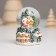 Souvenir Polystone Water Ball Light "Santa Claus and snow -covered house" MIX 5x5x7.2 cm