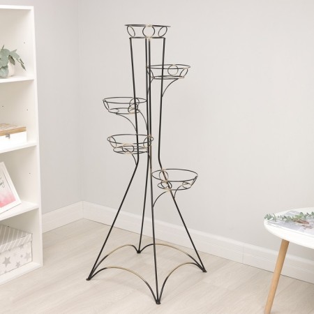 Flower stand "Tower", d = 17 cm, black color-1