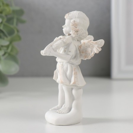 Polystone souvenir "Snowty angel on a cloud with a violin" 10.5x5.8x5.5 cm-3