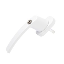 Window tundra handle with a lock of 35 mm, metal, white