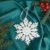 Christmas tree decoration "Frosty snowflake" 13 cm, white