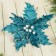 Decor "Winter Flower" Pearls, 23x19 cm, blue
