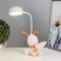 Table lamp with a "Bunny" Zaporik LED 2W 3000K USB AKB Pink 15x14x30 cm