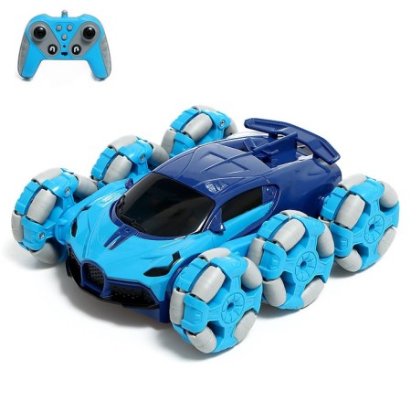 Radio controlled machine "Trick", smoke, with a battery, blue color