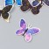 Butterflies Cardboard "Cosmus for magnetos" set 12 pcs h = 4-10 cm for magnet