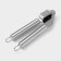 Press for garlic shares "metallic", 19.5 cm, silver color