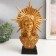 Souvenir Polystone Bust "African and halo with rays" gold 27.5x20.3x9 cm