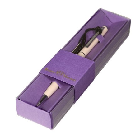 SHOULD SHOP RUBLE, 0.7 mm, BRUNOVISCONTI PALEMO, Blue rod, Soft Touch Metallic case, in a lilac case-1