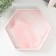 Standing interior ceramics "pink marble" polyhedron 24x28 cm