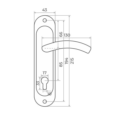 Handle on the bar MARLOK HD-85112C-L23, color chromium-1