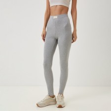 Female leggings Mist Old School size 48 (height 175), gray color
