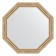 Mirror in the baguette frame, aged silver with weaving 70 mm, 68x68 cm