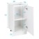 Wardrobe 400 Helga, 400x500x824, White/Gray Soft MDF
