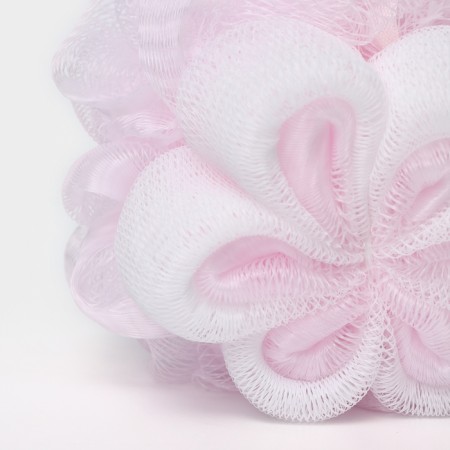 Washcloth - Cupellia spa flower, 50 g, white -pink color-1