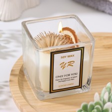 Aromatic candle in a glass 