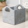 Silver organizer for storage, 31 × 31 × 32 cm, 24 liters, with handles, color light gray