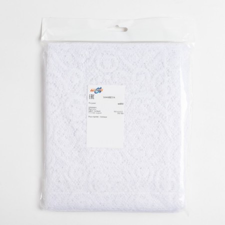 Kitchen curtain without a curtain tape 170 x165 cm, white color, polyester-5