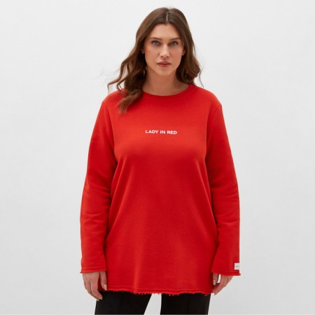 Women's sweatshirt MIST COZY STYLE, red, size 56