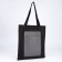 Shoper with a “minimum” pocket, black color, 40 x 35 cm