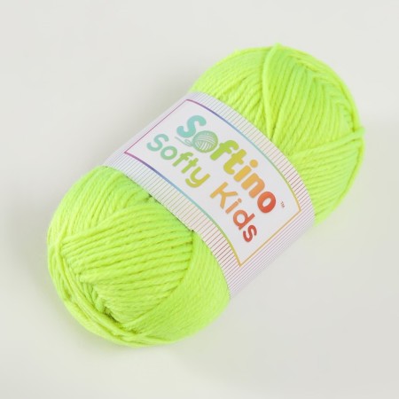 Yarn 100% acrylic "Softy Kids" 90m ± 5m 50 g Color 39 yellow neon-1