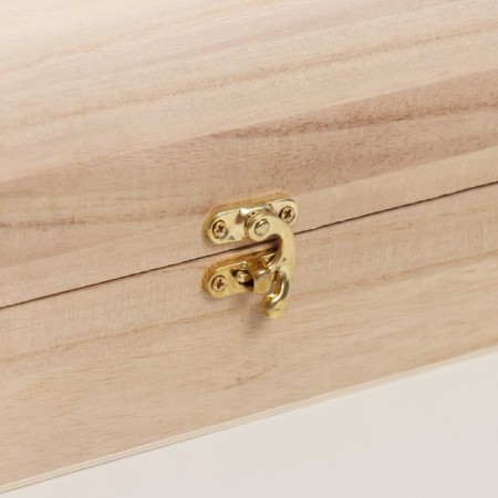 Casket wood for painting "chest" Castle hook 19.5x12x10.5 cm-1