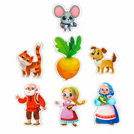 A set of developing magnets. Theater based on the Russian folk tale "Turnip"-5