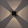 Facade lamp “Cube”, FSD-014, 4 W, 3000K, 2 rays, IP65, 220 V, metal, black